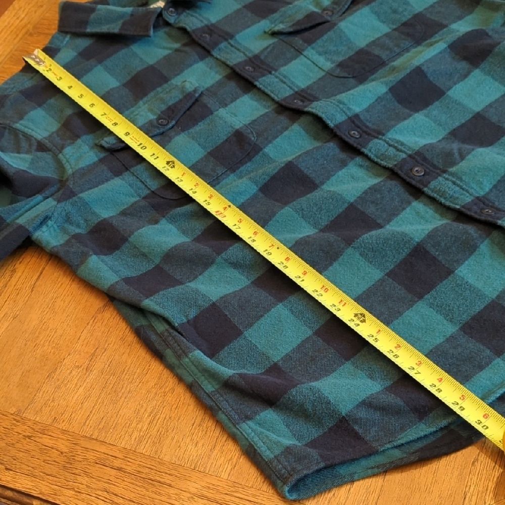 American Eagle Green & Black Plaid Button-Down Shirt XXL Buffalo Check - Picture 8 of 9